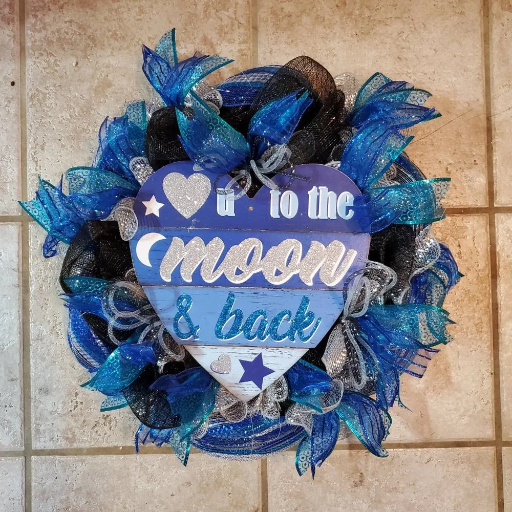 Love You to the Moon and Back Wreath